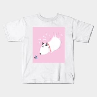 Dog. Bull terrier on a pink background. Digital Illustration Pet Kids T-Shirt